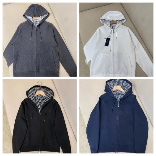 Dior Oblique Hooded Sweatshirt Zip-Up Hoodie Multicolor