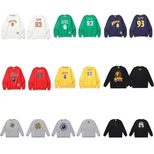 A Bathing Ape BAPE NBA Graphic Crewneck Sweatshirt Multicolor