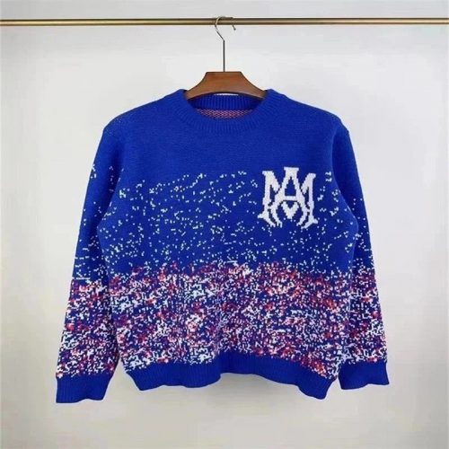 Amiri MA Core Knit Oversized Sweater Blue