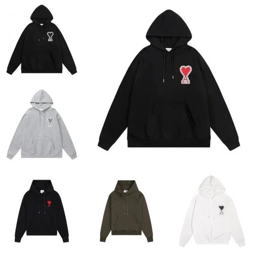 Ami Paris Ami Ami de Coeur Cotton Hoodie Multicolor