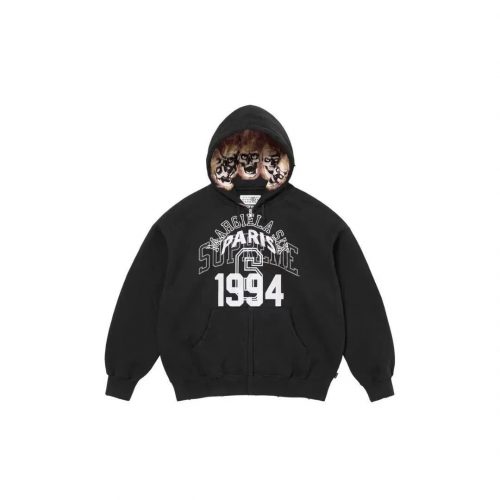 Supreme Maison Margiela Paris 1994 Graphic Streetwear Hoodie Black