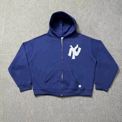 MLB New York Yankees Zip-Up Oversized Hoodie Blue