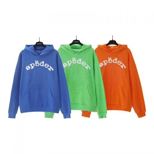 Sp5der Sp5der Web Hoodie Oversized Streetwear Sweatshirt Multicolor