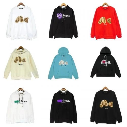 Palm Angels Bear Graphic Oversized Hoodie and Sweatshirt Collection Multicolor
