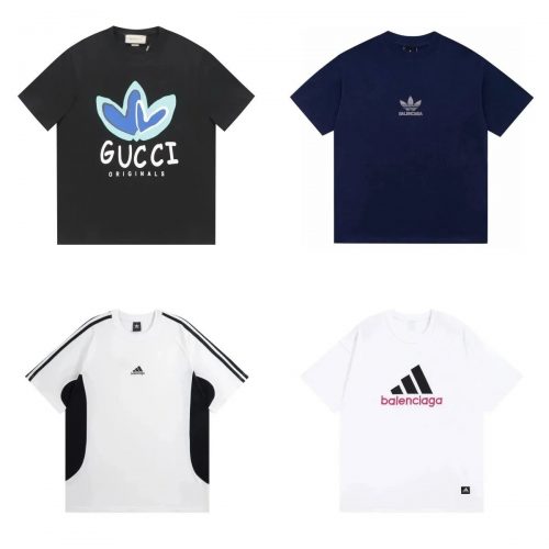 Gucci Adidas Originals Graphic Tee Cotton T-Shirt Black