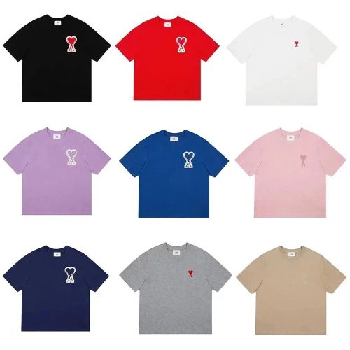 Ami Paris Ami Ami de Coeur Cotton T-Shirt Multicolor