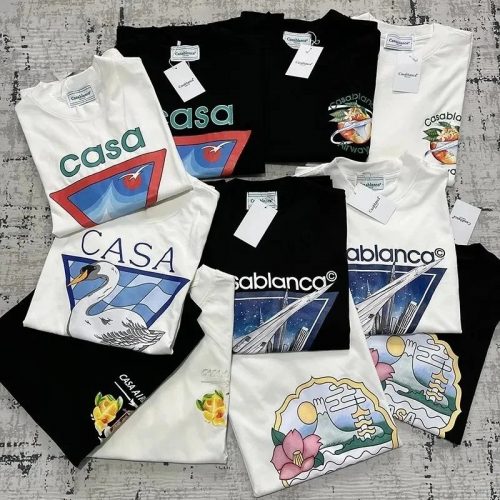 Casablanca Graphic Print Cotton T-Shirt Multicolor