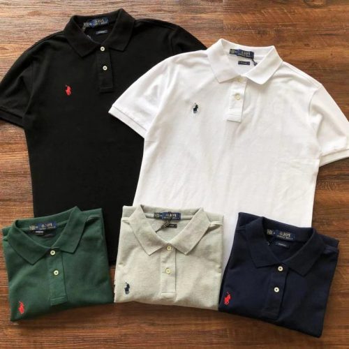 Ralph Lauren RL Classic Fit Mesh Polo Shirt Cotton Casual Multicolor