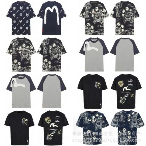 Evisu Graphic Print Oversized T-Shirt Multicolor