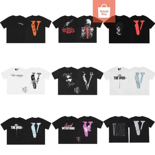 Vlone Graphic Print Streetwear T-Shirt Multicolor