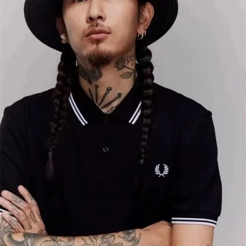 Fred Perry M12 Twin Tipped Classic Polo Shirt Black