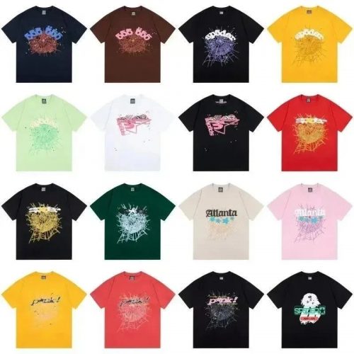 Sp5der Web Graphic Print Oversized Tee Multicolor