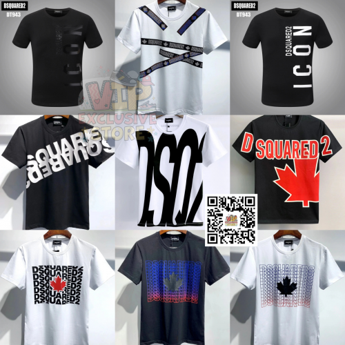 Dsquared2 Graphic Print Cotton T-Shirt Multicolor