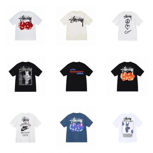 Stussy Graphic Print Streetwear T-Shirt Multicolor