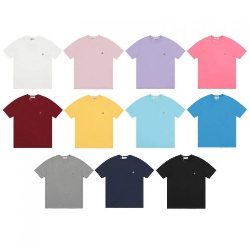 Vivienne Westwood Orb Embroidery Cotton T-Shirt Multicolor