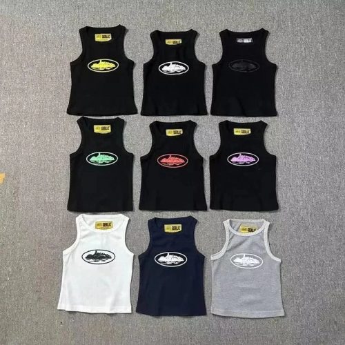 Guerillat Graphic Print Ribbed Tank Top Multicolor
