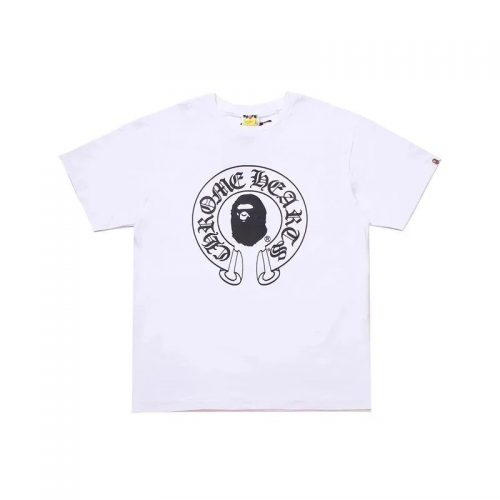 Chrome Hearts CH x A Bathing Ape BAPE Graphic Print Cotton T-Shirt White