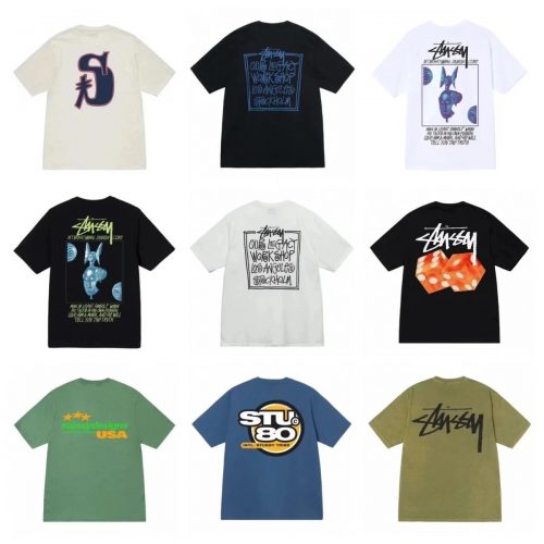 Stussy Graphic Print Streetwear T-Shirt Multicolor