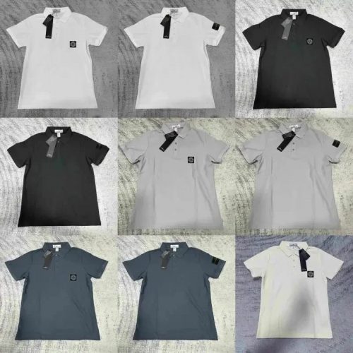 Stone Island Cotton Pique Polo Shirt Multicolor