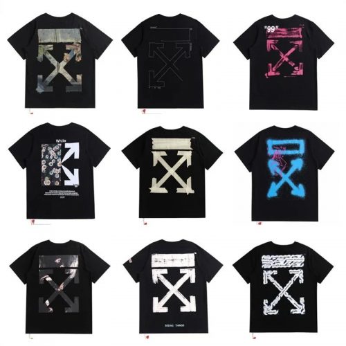 Off-White Arrows Graphic Cotton T-Shirt Black