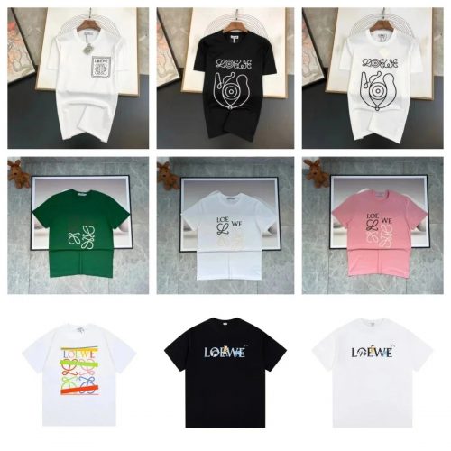 Loewe Graphic Print Cotton T-Shirt Multicolor