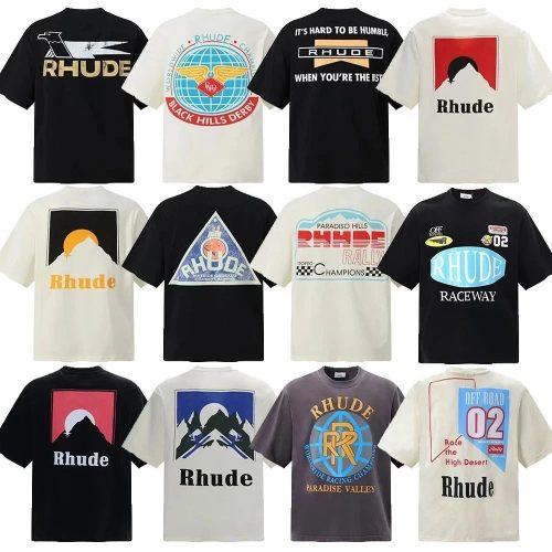 Rhude Graphic Print Oversized Tee Multicolor