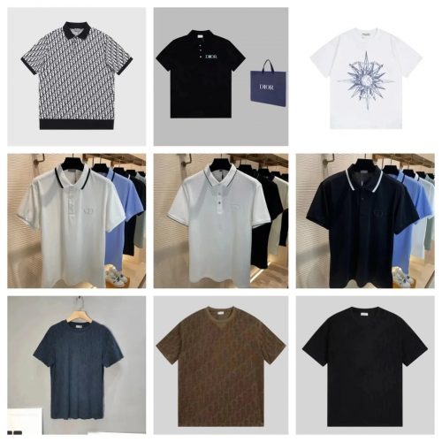 Dior Oblique and Logo Graphic T-Shirt and Polo Shirt Collection Multicolor