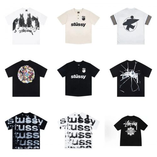 Stussy Graphic Print Streetwear T-Shirt Multicolor