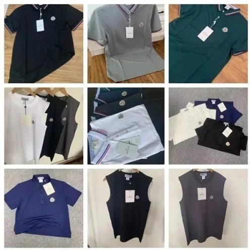 Moncler Polo Shirt and Tank Top Cotton Casual Tops Multicolor