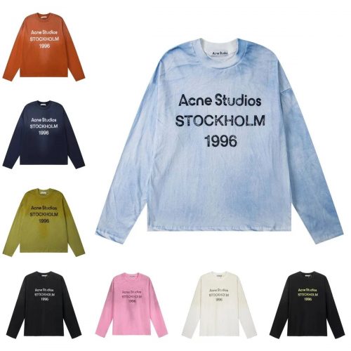 Acne Studios 1996 Stockholm Oversized Long Sleeve Shirt Multicolor