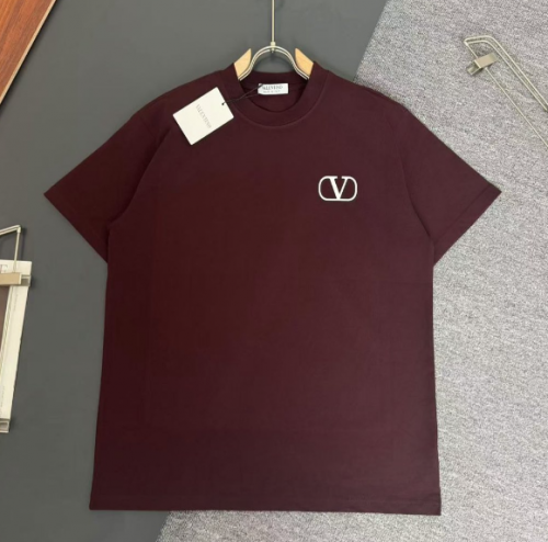 Valentino VLogo Signature Cotton T-Shirt Burgundy