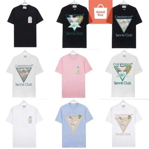 Casablanca Tennis Club Graphic Cotton T-Shirt Multicolor