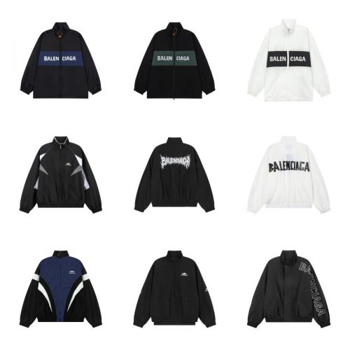 Balenciaga Windbreaker Oversized Streetwear Jacket Multicolor