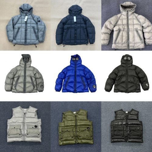 C.P. Company Goggle Jacket and Vest Puffer Down Jacket Multicolor