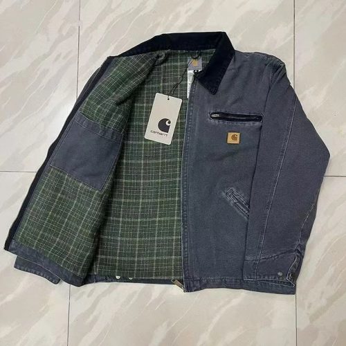 Carhartt Detroit Jacket Vintage Canvas Work Jacket Gray
