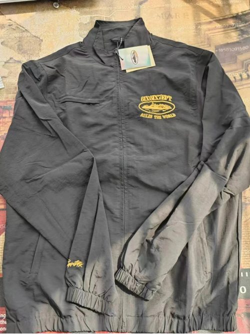 Corteiz 6IX6IX7EPT Rules The World Streetwear Windbreaker Black