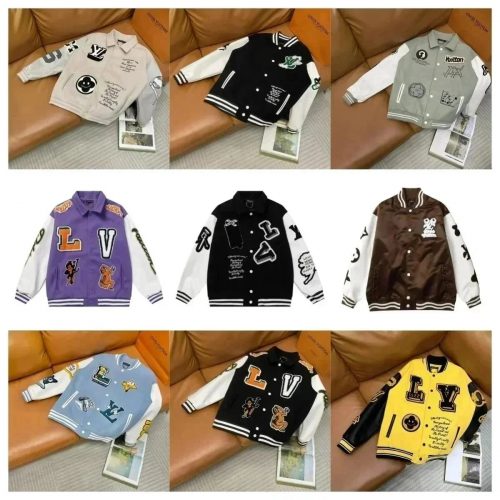 Louis Vuitton LV Varsity Jacket Graphic Streetwear Bomber Jacket Multicolor