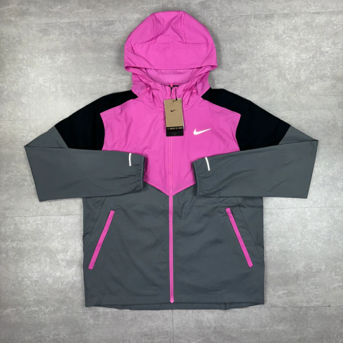 Nike Windrunner Lightweight Windbreaker Jacket Pink and Gray