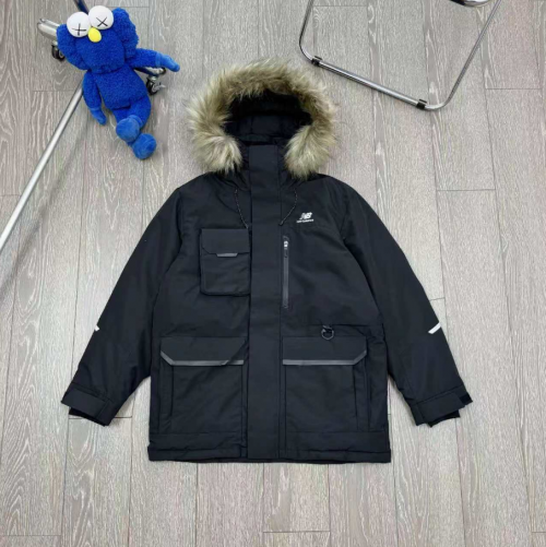 New Balance Utility Puffer Hooded Jacket Black