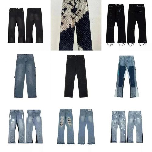 Louis Vuitton LV Monogram Tie-Dye Jeans Casual Pants Multicolor