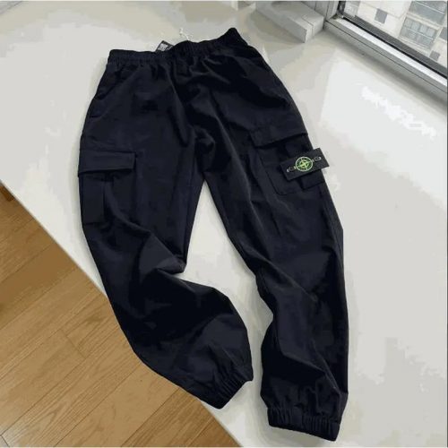 Stone Island Nylon Metal Cargo Pants Casual Trousers Black