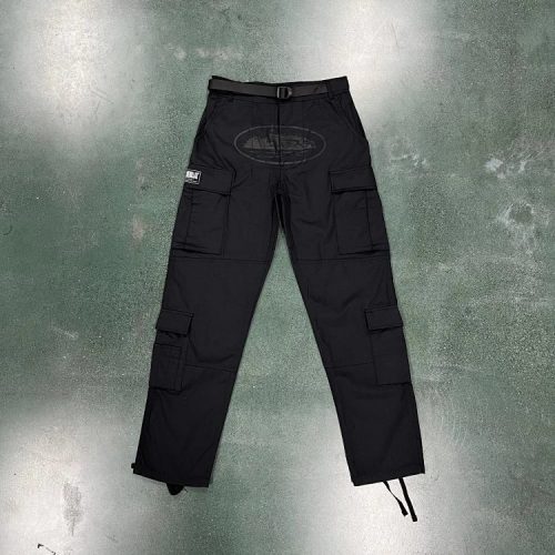 Corteiz CRTZ Cargo Pants Streetwear Trousers Black