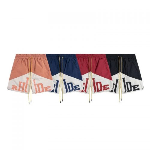 Rhude Logo Print Casual Swim Shorts Multicolor