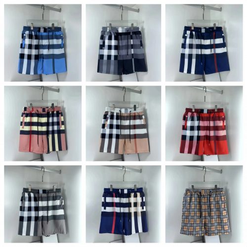 Burberry Check Print Casual Swim Shorts Multicolor