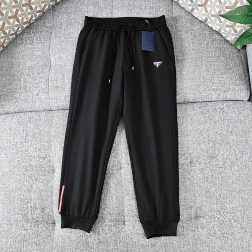 Prada Nylon Casual Joggers Pants Black
