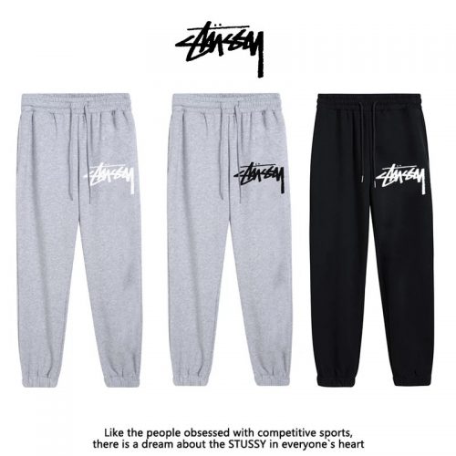 Stussy Stock Streetwear Joggers Black and Gray