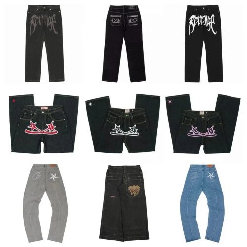 Marcelo Burlon Cross Star Casual Jeans Black and Blue