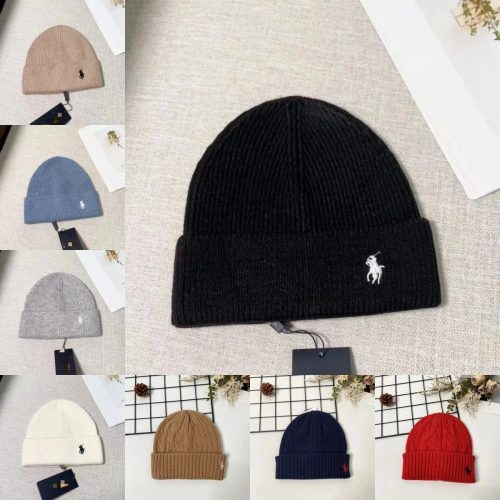 Ralph Lauren Ribbed Knit Beanie Hat Multicolor