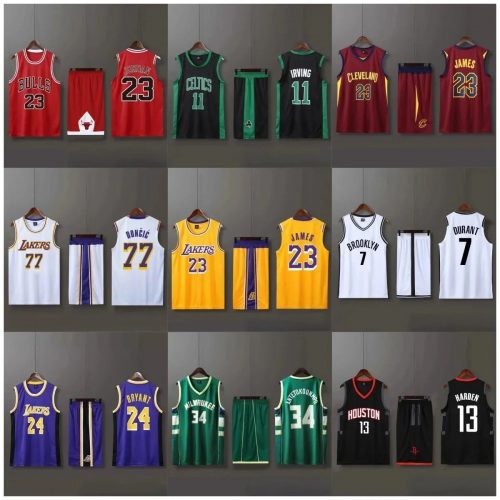 NBA Basketball Jersey Set Lightweight Sportswear Multicolor
