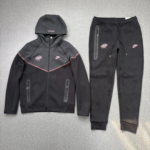 Nike Tech Fleece Streetwear Tracksuit Set Black